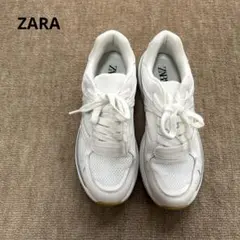 【ザラ】スニーカー　メンズ　26.0㎝　EUR40 ホワイト　白　メッシュ