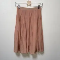 ROPE ロペ　オレンジピンク フレアスカート ひざ丈　36サイズ S