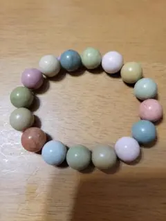〘内径6.5cm〙【アラシャン】マカロンカラー天然石ブレスレット