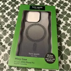 【kate spade】 iPhone16Proケース ブラック MagSafe