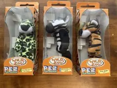 PEZ 激レアワイルドズーグリーンひょうしまうまとら3体セット