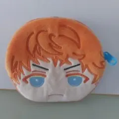 キャラクター顔ポーチ（オレンジ髪）