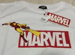 MARVELマーベル　アイアンマン　半袖Tシャツ　ロゴ　白ホワイト　Mサイズ新品