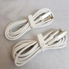 USB-C to USB-c ケーブル 2M 2本 ホワイト