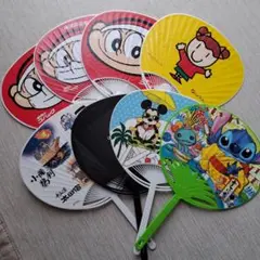 団扇　うちわ　８本セット　ノベルティ　夏祭り　バーベキュー　浴衣