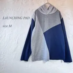 LAUNCHING PAD フード付きカットソー M ネイビーグレー 767