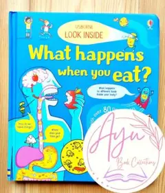 洋書 Usborne What happen when you eat?英語絵本