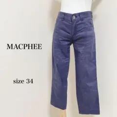 MACPHEE マカフィー クロップドパンツ カジュアル パープル 日本製 34