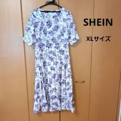 花柄 半袖 ロングワンピース