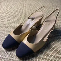 CHANELシャネル パンプス スリングバックシューズ