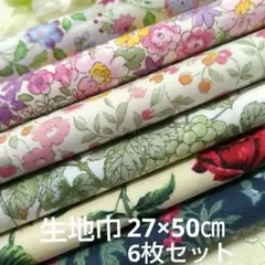 SS-83生地ハギレカットクロスパッチワーク生地巾 27×50cm 6枚セット