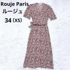 美品✨ Rouje Paris ルージュ　ワンピース　花柄　薔薇　ローズ柄