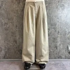 DOCKERS〈ワイドコットンチノパンツ 90s 98年 W34 ベージュ〉