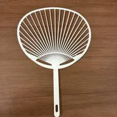 白いプラスチックうちわ　小サイズ10本　工作ツール