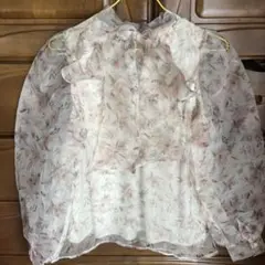 INGNI 花柄シアーハイネックボウタイブラウス
