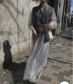 TAILORED VEST SET SHEER DRESS