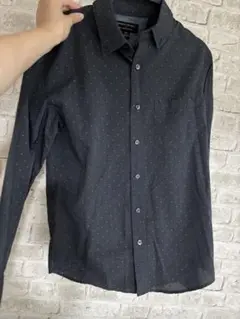 BANANA REPUBLIC ネイビー ドット柄 シャツ