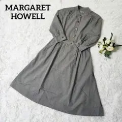 MARGARET HOWELL ロングシャツワンピース グレー サイズⅠ