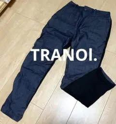 TRANOIイージーパンツ デニム 美品 綿100% スウェット レディース
