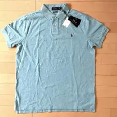 メンズ　新品POLOライトブルーポロシャツ Lサイズ　新品タグ付き　最終値下げ