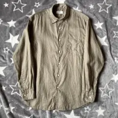 UNIQLO プレミアムリネンシャツ ベージュ S ユニクロ