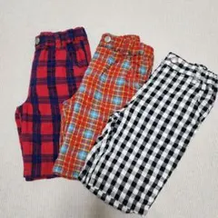 KIDS チェックハーフパンツ☆110size 3枚セット