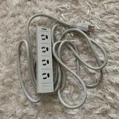 4口電源タップ グレー 約3m