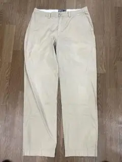 ベージュ コットン チノパン