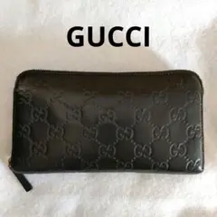ACX19 グッチ グッチシマ ラウンドファスナー長財布 ゴールド金具