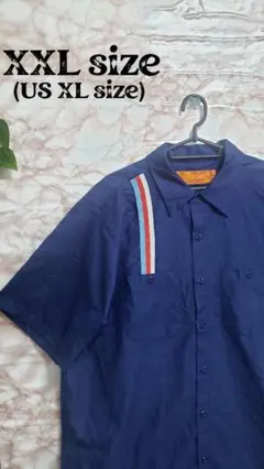 夏物処分価格✨メンズ✨ノンメーカー✨XXLサイズ✨半袖シャツ✨ブルー系✨