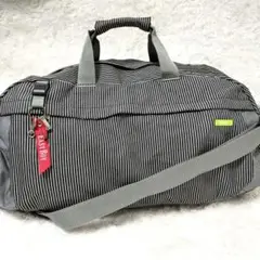 イーストボーイ ボストンバッグ 2way ストライプ 軽量 帰省 旅行 紺 白