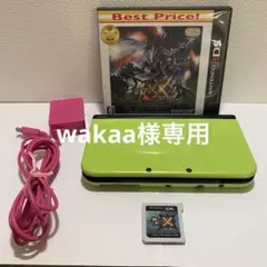 ニンテンドー3DS LL ライムグリーン×ブラック 充電ケーブル ソフト2個付