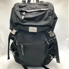 【大容量】MAKAVELIC 　リュック バックパック ナイロン×レザー 黒