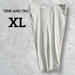 TIME AND TRU 【XL】ホワイト ストレートパンツ