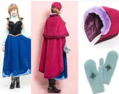 シークレットハニー ディズニー アナ雪 雪山 ドレス &ケープ帽子手袋 コスプレ