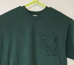 フルーツオブザルーム ポケット付き Tシャツ XLサイズ ダークグリーン