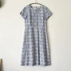 SCAPA スキャパ　美品　上質リネン100% 爽やか総柄ワンピース　花柄