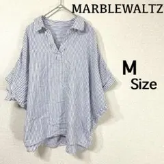 『マーブルワルツ』(M)＊シャツ＊ブラウス＊5部袖＊ストライプ＊トップス＊
