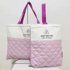 新品 定価4,048円Coboca+洗える合皮キルトレッスンバッグ .シューズ