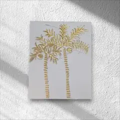 テクスチャーアート　インテリア　絵画　ヤシの木