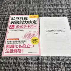 2024年度版 給与計算実務能力検定®2級対策講座資料＆公式テキスト 2024年度版 給与計算実務能力検定®2級公式テキスト | 一般社団