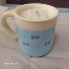 美品☆Fuku Fuku Nyanko ハッチ×ブルー　マグカップ　ステンレス