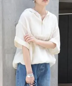 【SALE】【美品】fredy emue シアーアノラックパーカー