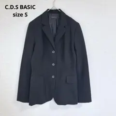 【シーディーエスベーシック】テーラードジャケット フォーマル オフィス ブラック