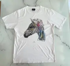 Paul Smith ゼブラアートTシャツ L ホワイト　白　半袖