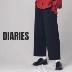 A265【美品】DIARIES ダイアリーズ　ワイドパンツ　Fブラック　ゆるダボ
