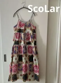 ScoLar スカラー　柄キャミロングワンピース　Mサイズ