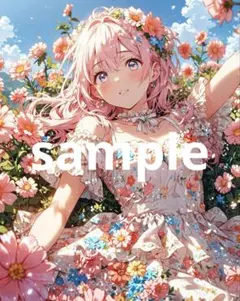A4サイズ　ポスター　AIイラスト　美麗　アニメ　アニメイラスト　No.272