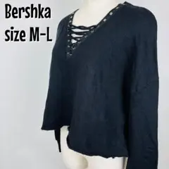 【0257】Bershka レースアップ プルオーバー クロップド M〜L