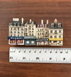 海外土産　マグネット　フランス街並み 4つセット